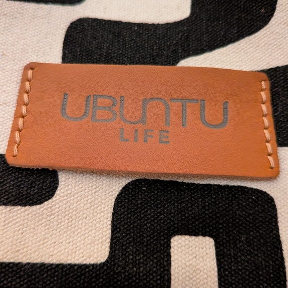 Ubuntu Life Black and Cream Patterned Backpack - Picture 3 of 8